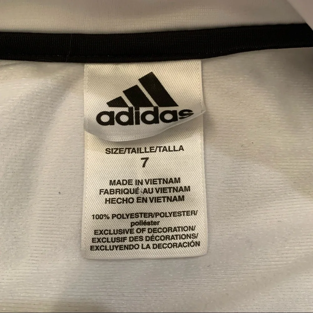 Adidas Full Zip Track Jacket Unisex Youth Size 7‎